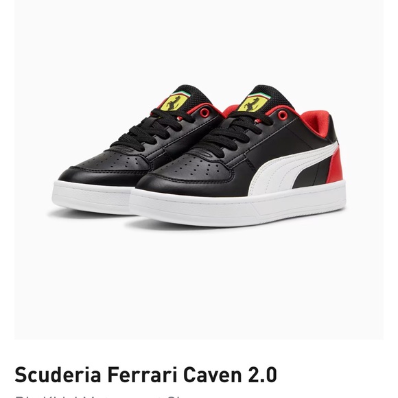 Puma Kids Black and Red Sneakers - Picture 1 of 9